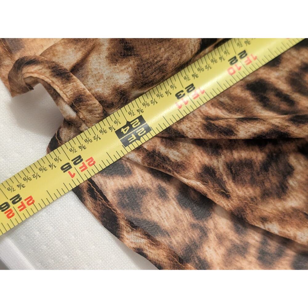 Jennifer Lopez Women’s XLSheer Leopard Animal Print Blouse - Picture 7 of 8